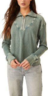 Свитер Ashton Zip Thermal Free People, цвет Dried Pine