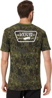 Футболка с короткими рукавами и полной нашивкой на спине Vans, цвет Olive Branch/White