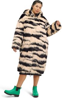 Куртка Koko Oversized Faux Fur Coat UGG, цвет Black/Cream