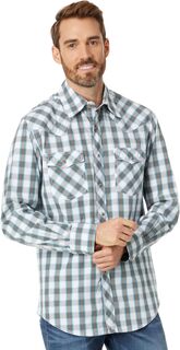 Рубашка 20X Long Sleeve Advanced Comfort Plaid Wrangler, цвет Teal/Brown