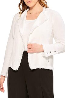 Куртка Plus Size Fringe Mix Jacket NIC+ZOE, цвет Paper White