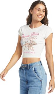 Укороченная футболка Paradise Bound Roxy, цвет Egret