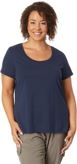 Мягкая эластичная футболка Supima больших размеров с круглым вырезом и короткими рукавами L.L.Bean, цвет Classic Navy L.L.Bean®