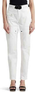 Атласные брюки-карго с поясом LAUREN Ralph Lauren, белый