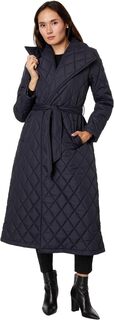 Куртка Diamond Belted Maxi with Metal Sleeve Patch LAUREN Ralph Lauren, темно-синий