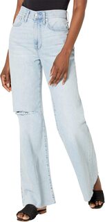 Джинсы Baggy Flare Jeans with Knee Slit and Raw Hem in Luzon Wash Madewell, цвет Luzon Wash