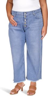 Джинсы Plus Size High-Rise Crepe Flare Selma in Angel Blue Wash MICHAEL Michael Kors, цвет Angel Blue Wash