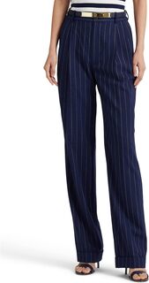 Прямые брюки из твила в тонкую полоску для миниатюрных размеров LAUREN Ralph Lauren, цвет French Navy/White