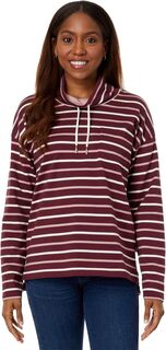 Пуловер с воротником-воронкой и полоской Heritage Mariner L.L.Bean, цвет Deep Wine/Tawny Rose L.L.Bean®