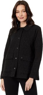 Куртка Shine Through Quilted Knit Jacket w/ Snap Closure Elliott Lauren, черный