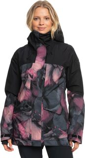 Куртка GORE-TEX Glade Printed Snow Jacket Roxy, цвет True Black Pansy Pansy