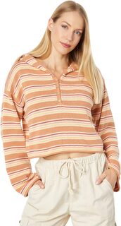 Свитер Side Swipe Hooded Poncho Roxy, цвет Toasted Nut Retro Rays Stripe