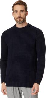 Текстурный свитер с круглым вырезом Karl Lagerfeld Paris, темно-синий