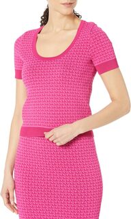 Свитер Mini MK Block Scoop Neck Top MICHAEL Michael Kors, цвет Cerise