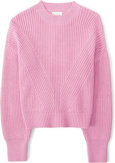 Классический свитер с круглым вырезом в рубчик Abercrombie &amp; Fitch, розовый