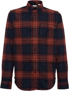 Куртка Long Sleeve Heavy Flannel Plaid Timberland, цвет Dark Sapphire