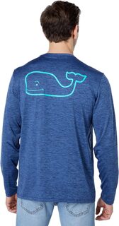 Футболка с длинными рукавами Whale Harbor Vineyard Vines, цвет Vineyard Navy Heather