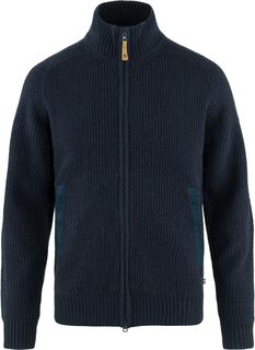 Свитер Ovik Zip Cardigan Knit Fjällräven, темно-синий Fjallraven