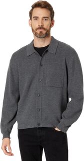 Рубашка-свитер с длинными рукавами на пуговицах Madewell, цвет Heather Graphite