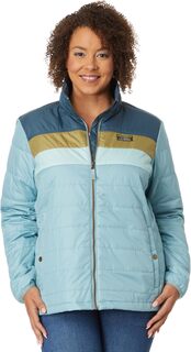Классическая куртка-пуховик Mountain больших размеров в стиле колор-блок L.L.Bean, цвет Storm Blue/Steel Blue L.L.Bean®