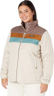 Классическая куртка-пуховик Mountain больших размеров в стиле колор-блок L.L.Bean, цвет Taupe Brown/Gray Birch L.L.Bean®