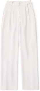 Широкие брюки из крепа Abercrombie &amp; Fitch, цвет Cream