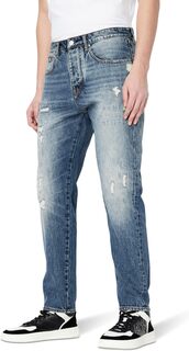 Джинсы Distressed Tapered Jeans Armani Exchange, цвет Indigo Denim