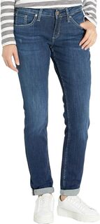 Джинсы Boyfriend Mid-Rise Slim Leg Jeans in Indigo L27101SSX365 Silver Jeans Co., цвет Indigo