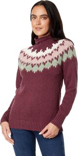 Хлопковый свитер Ragg, пуловер с воротником-воронкой Fair Isle L.L.Bean, цвет Deep Wine Fair Isle L.L.Bean®