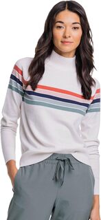 Свитер Brynlee в полоску на груди Southern Tide, цвет Classic White