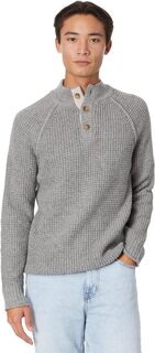 Неповый свитер с воротником-стойкой Lucky Brand, цвет Heather Grey Tweed