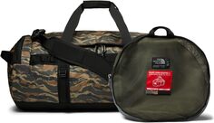 Сумка Base Camp Duffel L The North Face, цвет New Taupe Green Painted Camo Print/TNF Black
