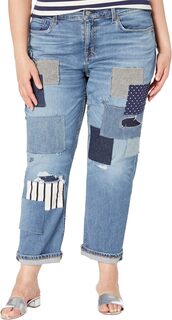 Джинсы Plus Size Patchwork Relaxed Tapered Ankle Jeans in Tinted Sapphire Wash LAUREN Ralph Lauren, цвет Tinted Sapphire Wash