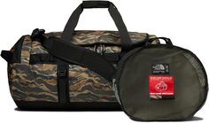 Сумка Base Camp Duffel M The North Face, цвет New Taupe Green Painted Camo Print/TNF Black