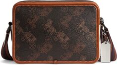 Сумка Charter Crossbody 24 in Large Horse and Carriage COACH, цвет Truffle/Burnished Amber