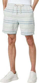 Льняные шорты высотой 7 дюймов с подтягиванием Lucky Brand, цвет Blue Stripe