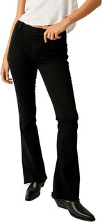 Джинсы Level Up Slit Bootcut Free People, цвет Pitch Black