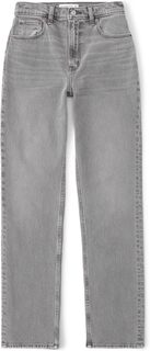 Джинсы Curve Love Ultra High Rise 90s Straight Jean Abercrombie &amp; Fitch, цвет Grey Clean