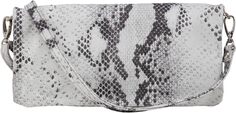 Сумка Crystal Leather Crossbody Convertible Wristlet CoFi, цвет Black/White Snake