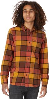 Рубашка Caden Plaid Long Sleeve Volcom, цвет Burro Brown