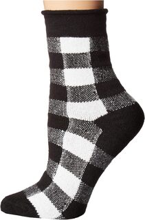 Тонкие флисовые носки Plush, цвет Black/White Plaid