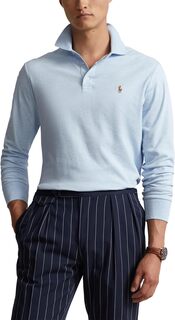 Рубашка-поло Classic Fit Soft Cotton Polo Polo Ralph Lauren, цвет Office Blue Heather