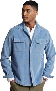 Вельветовая рубашка классического кроя Camp Polo Ralph Lauren, цвет Channel Blue