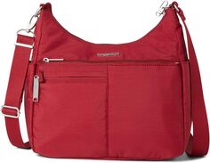 Противоугонная сумка через плечо для свободного времени Baggallini, рубиново-красный