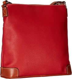 Кожаная сумка через плечо Pebble Dooney &amp; Bourke, цвет Red w/ Tan Trim