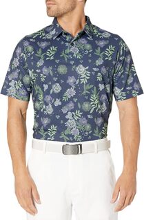 Рубашка-поло All Over Stitched Floral Print Polo Callaway, цвет Peacoat