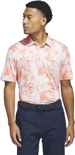 Рубашка-поло Floral Polo adidas, цвет Coral Fusion