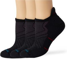 Носки до щиколотки Run Targeted Cushion, 3 пары Smartwool, черный