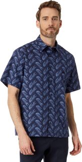 Рубашка свободного кроя на пуговицах с короткими рукавами Lacoste, цвет Navy Blue/Ethereal