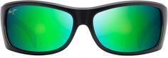 Солнцезащитные очки Equator Maui Jim, цвет Matte Black with Olive Interior/Maui Green
